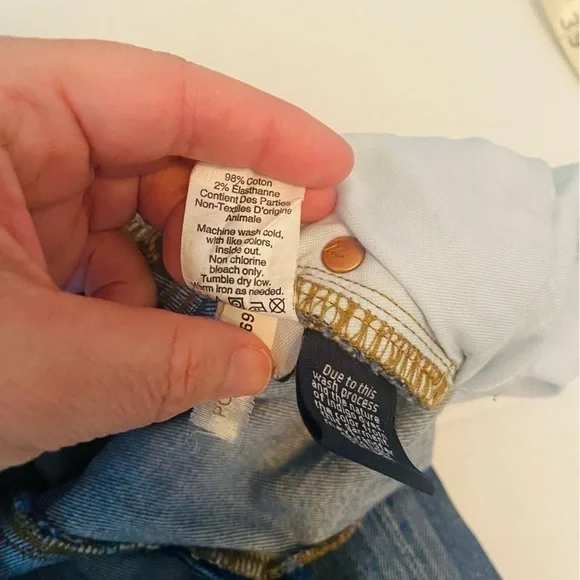 Madewell Blue Straight Ankle/Cropped Distressed Jeans  Size:26 - Picture 7 of 11